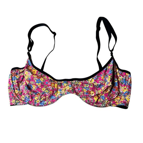 VICTORIA’S SECRET PINK Collection Balconette Bra floral print satin Size 34C - Picture 7 of 7